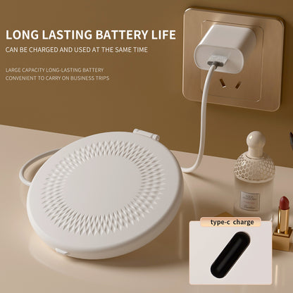 LED Lighted Travel Makeup Mirror - Double-Sided 1X/5X Magnification, USB-C Rechargeable, Induction V888-ELOSUNG29275