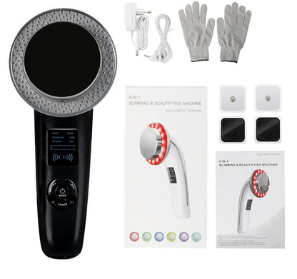 6-in-1 Ultrasonic Slimming & Beautifying RF Device - Body Sculpting & Skin Rejuvenation(black) V888-ELOSUNG29296