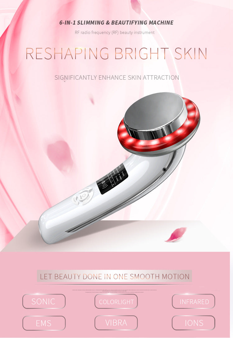 6-in-1 Ultrasonic Slimming & Beautifying RF Device - Body Sculpting & Skin Rejuvenation(black) V888-ELOSUNG29296