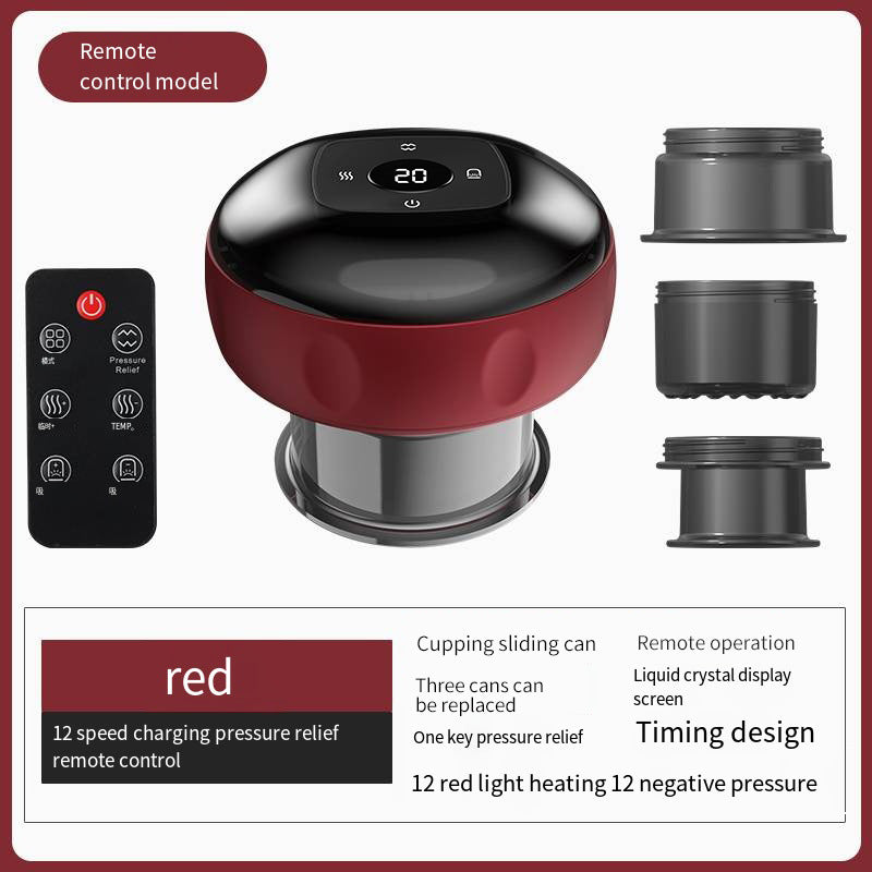 Smart Electric Cupping Therapy Massager - Adjustable Suction & Heat, Red Light Therapy, USB-C V888-ELOSUNG29299