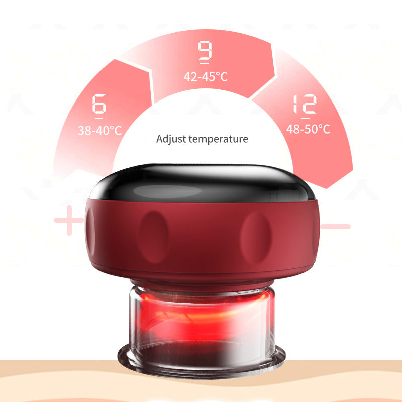 Smart Electric Cupping Therapy Massager - Adjustable Suction & Heat, Red Light Therapy, USB-C V888-ELOSUNG29300