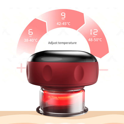 Smart Electric Cupping Therapy Massager - Adjustable Suction & Heat, Red Light Therapy, USB-C V888-ELOSUNG29301
