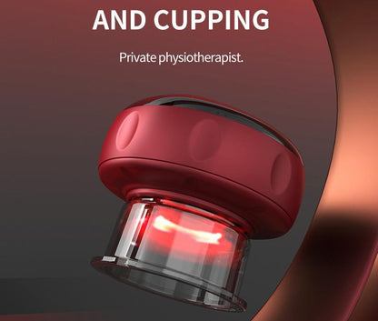 Smart Electric Cupping Therapy Massager - Adjustable Suction & Heat, Red Light Therapy, USB-C V888-ELOSUNG29302