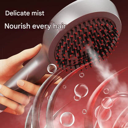 4-in-1 SPA Scalp Care Massage Comb - Red Light Therapy, Nano Steam & Vibration, USB-C Rechargeable(grey) V888-ELOSUNG29311