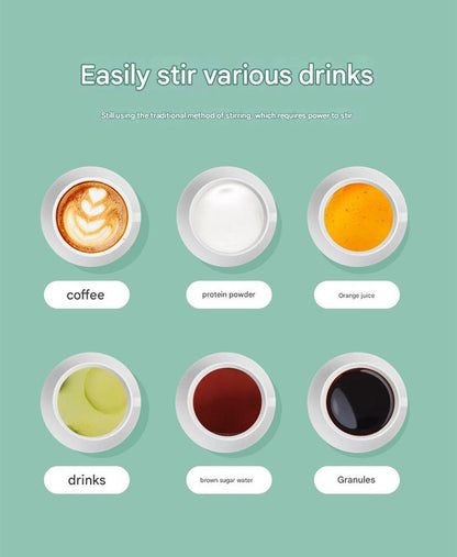Mini Portable Electric Self-Stirring Mug - USB-C Rechargeable, 4-Hour Use, Stainless Steel (Green) V888-ELOSUNG29315