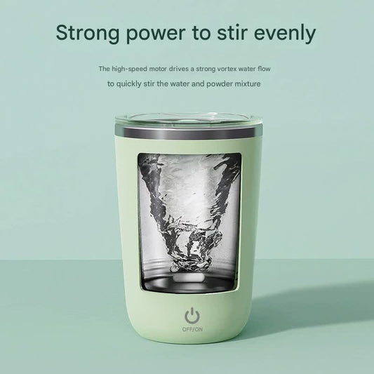 Mini Portable Electric Self-Stirring Mug - USB-C Rechargeable, 4-Hour Use, Stainless Steel (Beige) V888-ELOSUNG29317