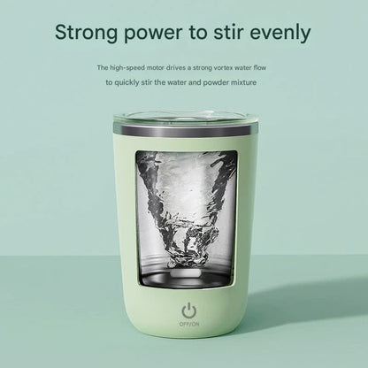 Mini Portable Electric Self-Stirring Mug - USB-C Rechargeable, 4-Hour Use, Stainless Steel (Beige) V888-ELOSUNG29317