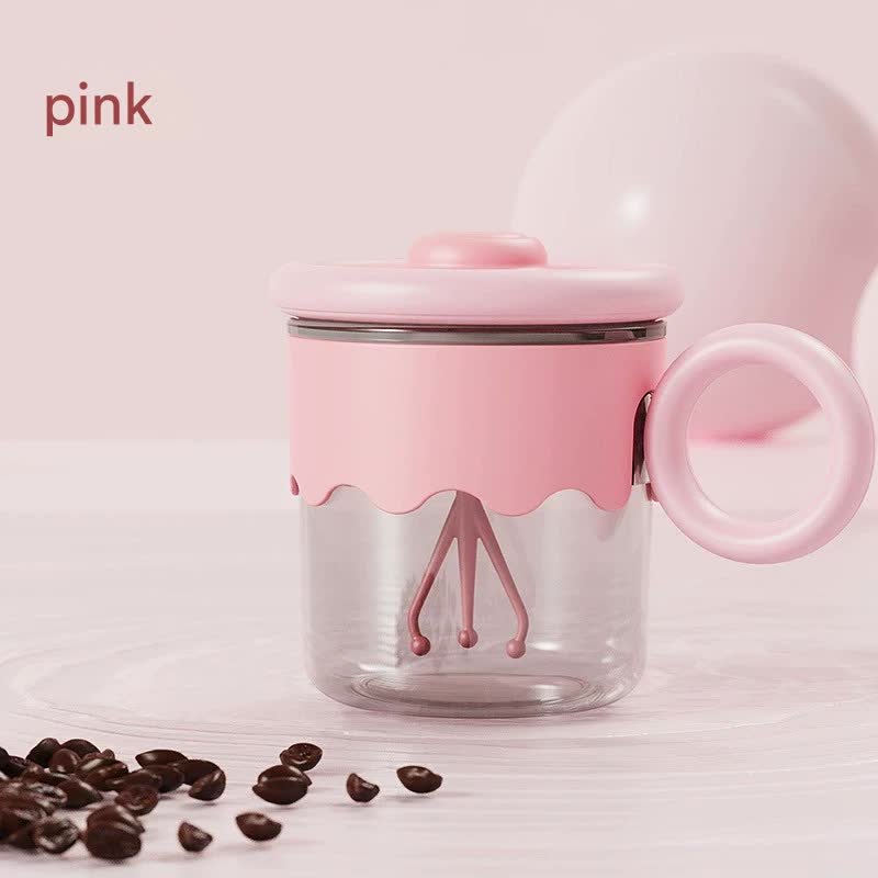 Automatic Self-Stirring Coffee Mug - 400ml, 5000RPM, USB-C Rechargeable with Trident Stirring Rod(pink) V888-ELOSUNG29323