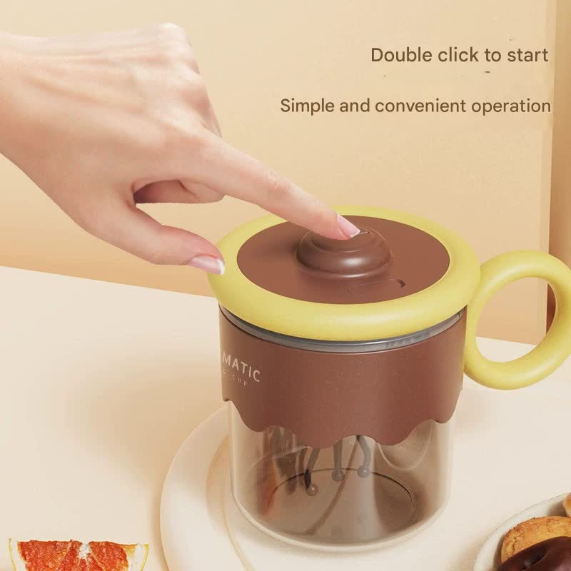 Automatic Self-Stirring Coffee Mug - 400ml, 5000RPM, USB-C Rechargeable with Trident Stirring Rod(green) V888-ELOSUNG29325