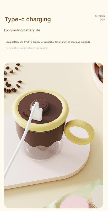 Automatic Self-Stirring Coffee Mug - 400ml, 5000RPM, USB-C Rechargeable with Trident Stirring Rod(green) V888-ELOSUNG29325