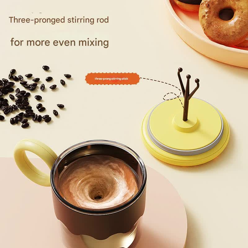 Automatic Self-Stirring Coffee Mug - 400ml, 5000RPM, USB-C Rechargeable with Trident Stirring Rod(coffee V888-ELOSUNG29326