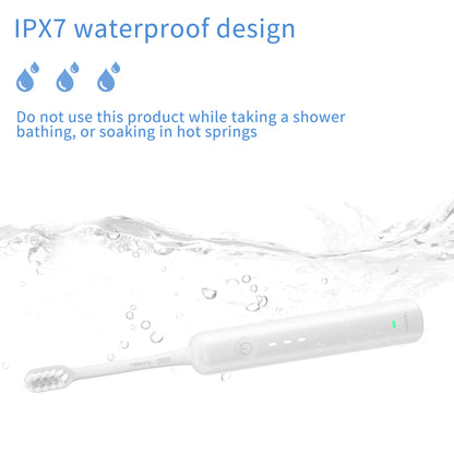 Electric Toothbrush with Ultra-Soft Gum Guard Brush Heads - IPX7 Waterproof, Ergonomic Design(white) V888-ELOSUNG29327