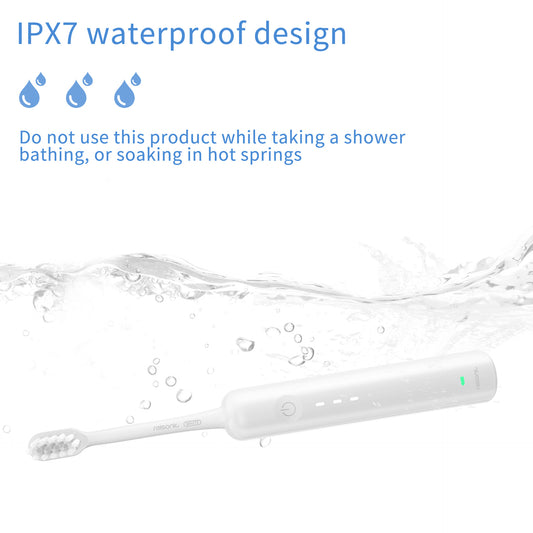 Electric Toothbrush with Ultra-Soft Gum Guard Brush Heads - IPX7 Waterproof, Ergonomic Design(blue) V888-ELOSUNG29328