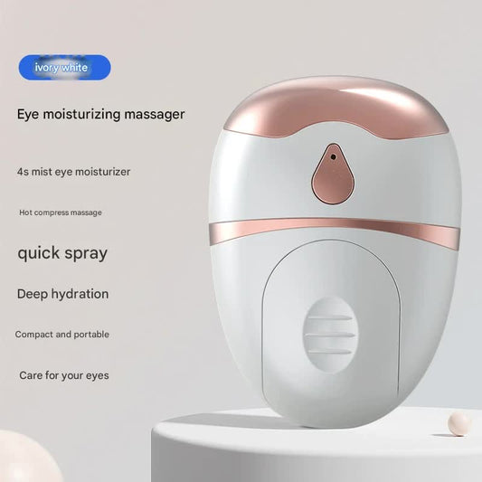 Portable Nano Mist Eye Massager & Humidifier - USB-C, Hot Compress, Wrinkle Reduction & Deep Hydration(White) V888-ELOSUNG29334