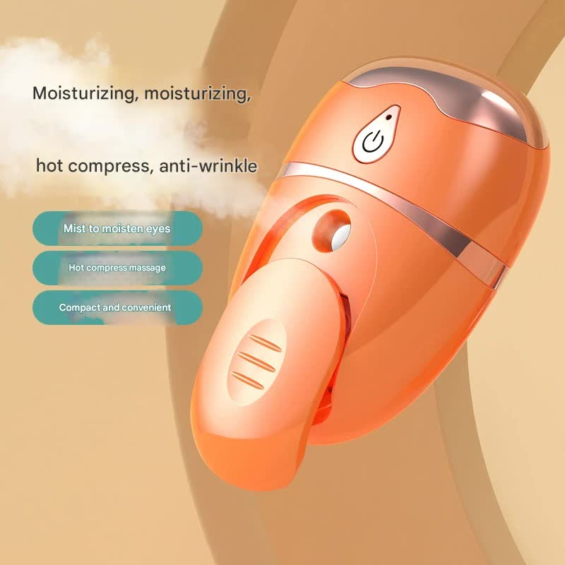 Portable Nano Mist Eye Massager & Humidifier - USB-C, Hot Compress, Wrinkle Reduction & Deep Hydration(White) V888-ELOSUNG29334