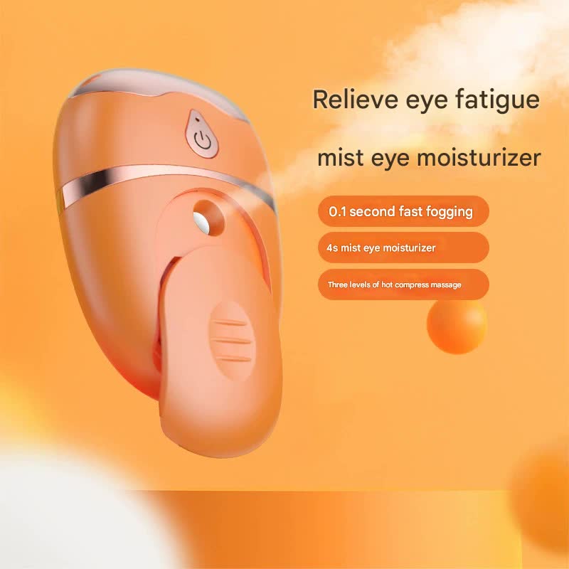 Portable Nano Mist Eye Massager & Humidifier - USB-C, Hot Compress, Wrinkle Reduction & Deep Hydration(White) V888-ELOSUNG29334