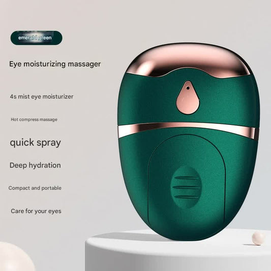 Portable Nano Mist Eye Massager & Humidifier - USB-C, Hot Compress, Wrinkle Reduction & Deep Hydration(Dark V888-ELOSUNG29335