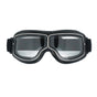 Retro Motorcycle Goggles - Windproof, UV400 Protection, Anti-Impact PC Lenses with Leather Frame(Black V888-ELOSUNG29343