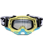 Pro Motocross Goggles - Windproof, UV400 Protection with TPU Frame & PC Lens, Adjustable Strap(Yellow V888-ELOSUNG29351