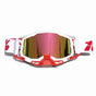 Pro Motocross Goggles - Windproof, UV400 Protection with TPU Frame & PC Lens, Adjustable Strap(White V888-ELOSUNG29352