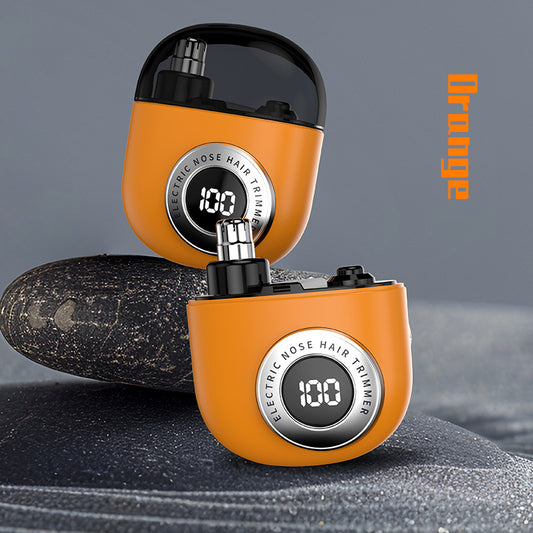 Mini Electric Nose Hair Trimmer - USB-C Rechargeable, LED Display, Washable Head, Painless Grooming(orange) V888-ELOSUNG29354