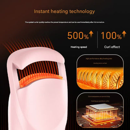 Electric Heated Eyelash Curler - USB-C Rechargeable, Fast Heating, Long-Lasting Curl(white) V888-ELOSUNG29364
