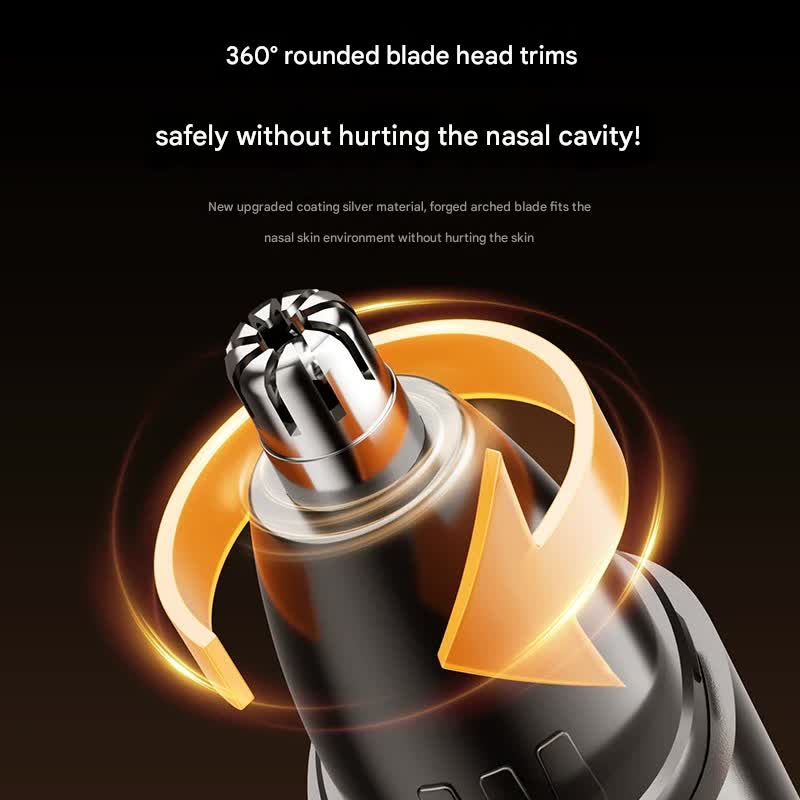 Electric Nose & Ear Hair Trimmer - USB-C Rechargeable, LED Display, Washable 360deg Head, Low Noise(silver) V888-ELOSUNG29375