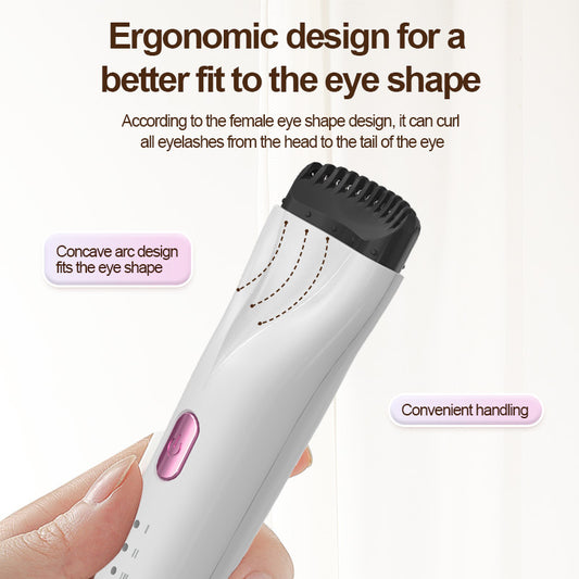 Rechargeable Heated Eyelash Curler - 3 Temperature Settings, 30s Rapid Heating & Anti-Scald Design(white) V888-ELOSUNG29376