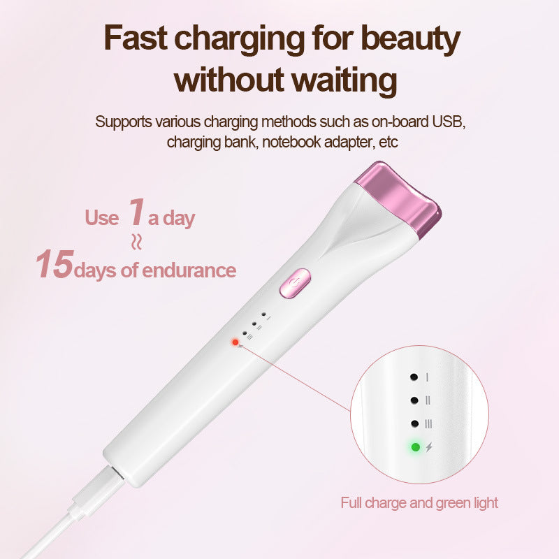Rechargeable Heated Eyelash Curler - 3 Temperature Settings, 30s Rapid Heating & Anti-Scald Design(Pink) V888-ELOSUNG29377