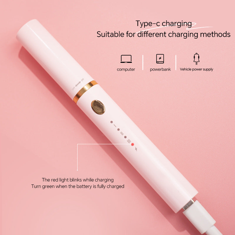 Rechargeable Heated Eyelash Curler Wand - 3 Temperature Gears, Type-C Charging, All-Day Curl(Black) V888-ELOSUNG29382