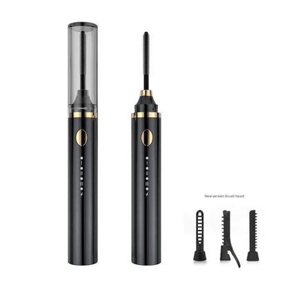 Rechargeable Heated Eyelash Curler Wand - 3 Temperature Gears, Type-C Charging, All-Day Curl(Black) V888-ELOSUNG29382