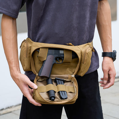 Tactical Waist Pack & Concealed Carry Bag - Multi-Pocket Fanny Pack with Adjustable Strap(Green) V888-ELOSUNG29397