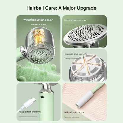 Upgraded Electric Lint Remover with LED Display - 6-Blade, Type-C Fast Charge, 2-in-1 with Sticky V888-ELOSUNG29400