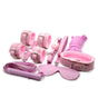 10-Piece Plush Lined Adjustable Restraint Kit with Rope & Accessories for Couples(Pink) V888-ELOSUNG29417