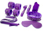 10-Piece Plush Lined Adjustable Restraint Kit with Rope & Accessories for Couples(Purple) V888-ELOSUNG29418