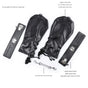 PU Leather Padded Bondage Mitts with Locking Straps & Connecting Chain - Playful Adult Set(Black) V888-ELOSUNG29429