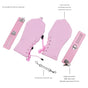 PU Leather Padded Bondage Mitts with Locking Straps & Connecting Chain - Playful Adult Set(Pink) V888-ELOSUNG29430