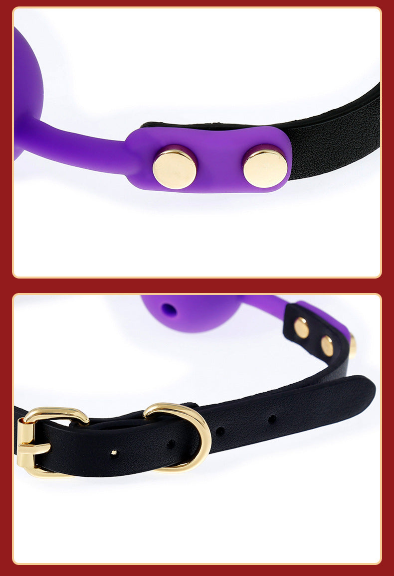 Silicone Rose Ball Gag with Adjustable PU Leather Strap - Playful Adult Novelty(red) V888-ELOSUNG29432