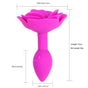 Elegant Rose Silicone Anal Plug - Smooth Tapered Design for Comfortable Play(Rose red) V888-ELOSUNG29437