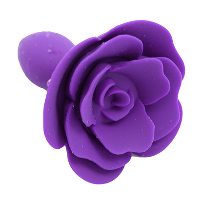 Elegant Rose Silicone Anal Plug - Smooth Tapered Design for Comfortable Play(Rose red) V888-ELOSUNG29437
