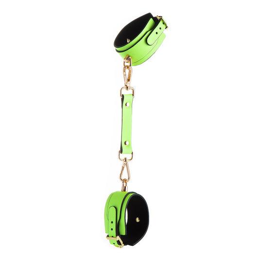 Adjustable PU Leather Bondage Cuff - Wrist/Ankle Restraint, Sold Individually(Luminous green-anklet) V888-ELOSUNG29444