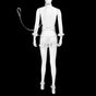 Full Body PU Leather Bondage Restraint Set with Collar, Leash, Cuffs & Harness - Adjustable Adult Play(White) V888-ELOSUNG29449