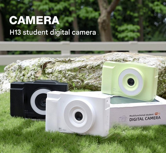 48MP Student Digital Camera with 180 Flip Screen & 3-Setting Fill Light(White) V888-ELOSUNG29468