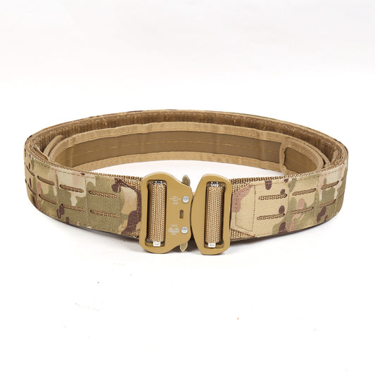 Dual Layer Quick Release Tactical Belt - Attachment System, Alloy Cobra Buckle, Adjustable Nylon(Camouflage) V888-ELOSUNG29512