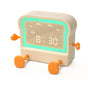 Adorable Toast-Shaped Digital Alarm Clock with Night Light & Phone Stand - Multifunctional Kids Clock(milky) V888-ELOSUNG29561