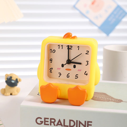 Adorable Cartoon Animal Alarm Clock - Silent Quartz Movement, Loud Alarm, Battery Operated(Yellow) V888-ELOSUNG29564