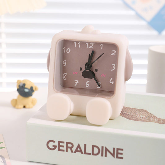 Adorable Cartoon Animal Alarm Clock - Silent Quartz Movement, Loud Alarm, Battery Operated(Beige) V888-ELOSUNG29566