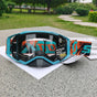 Performance Motocross & Off-Road Goggles - Increased Impact Protection with Lens Lock System(Light blue frame V888-ELOSUNG29631