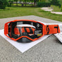 Performance Motocross & Off-Road Goggles - Increased Impact Protection with Lens Lock System(Orange frame V888-ELOSUNG29632