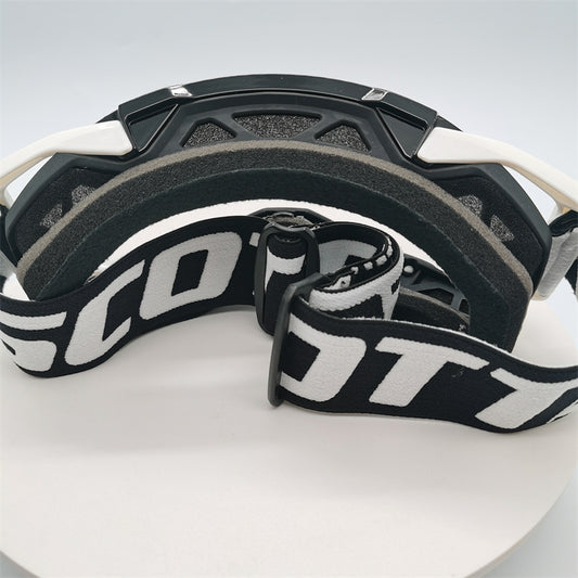 Performance Motocross & Off-Road Goggles - Increased Impact Protection with Lens Lock System(Red and blue V888-ELOSUNG29634